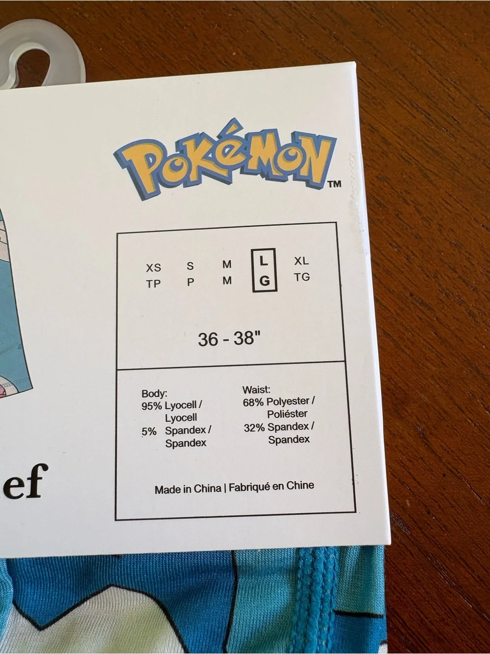 NWT Bioworld Pokémon Snorlax Men's size L Boxer Briefs - Teal Blue 2 pack set